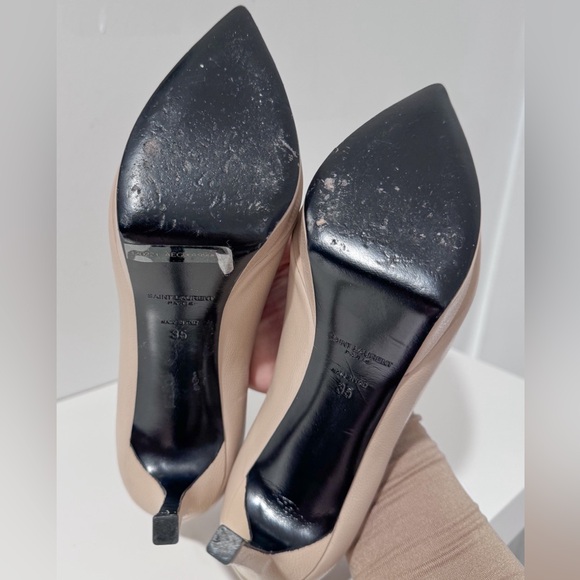 SAINT LAURENT beige heels - Picture 6 of 10